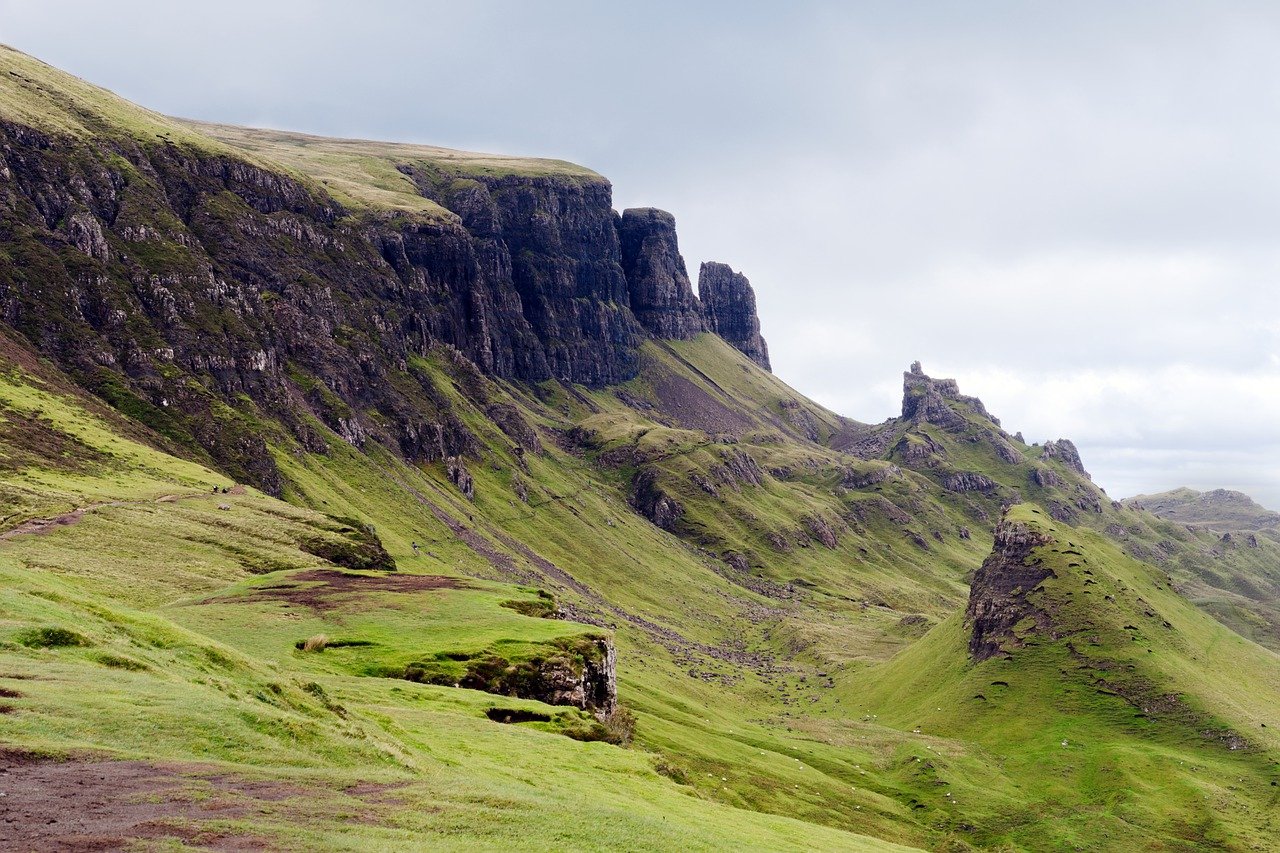 mountains, hills, rock walls